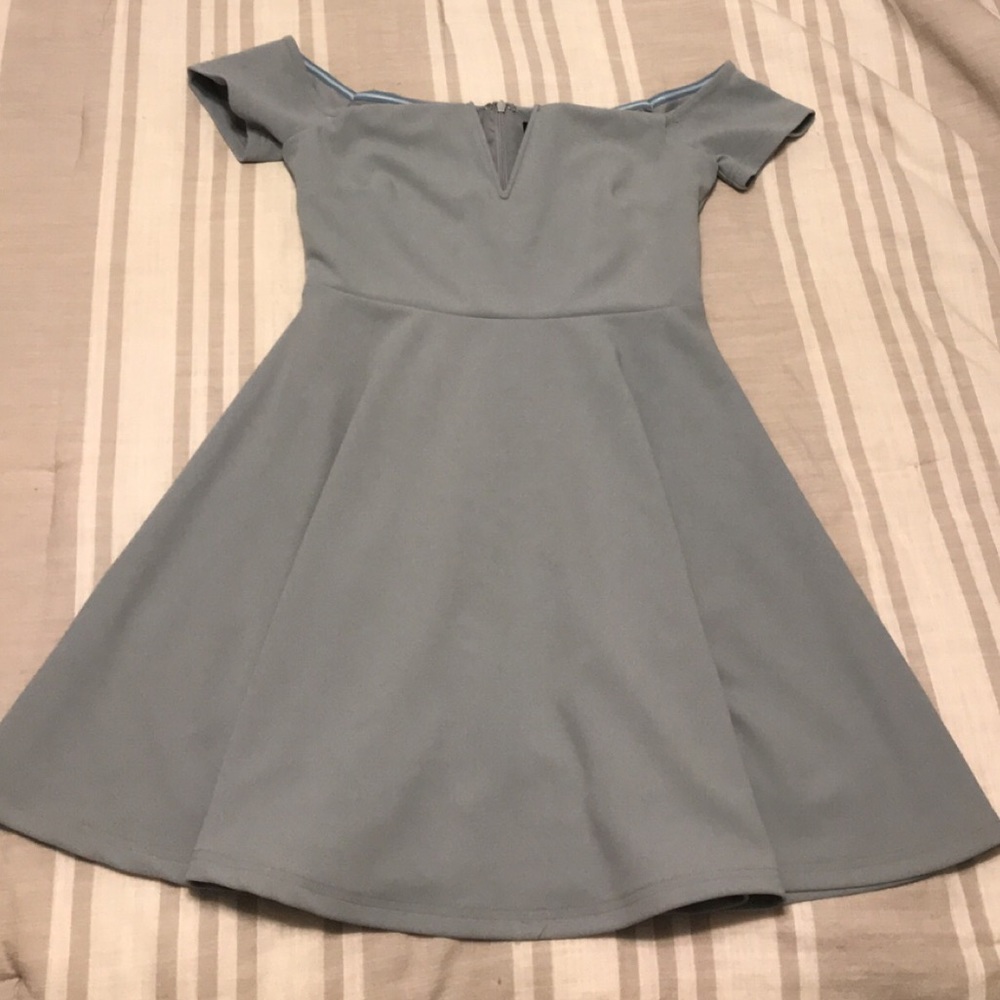 ‼️Last Call‼️Slate blue off-the shoulder dress